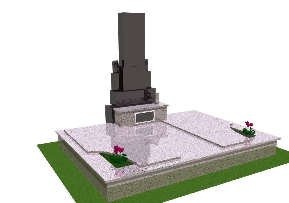 Grafický návrh většího hrobu